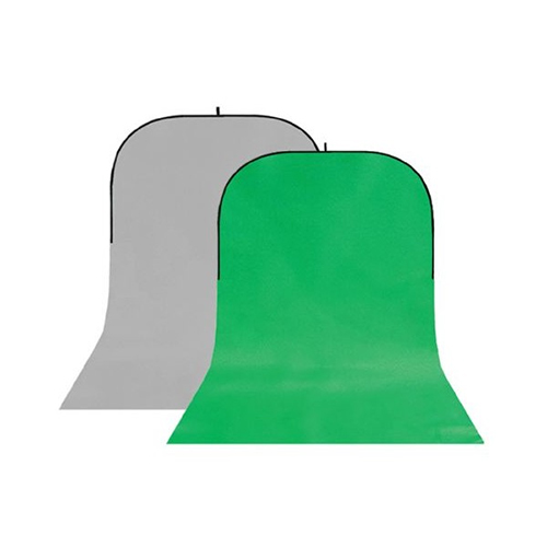 Fundo Dobrável Cinzento/Verde 150x400cm